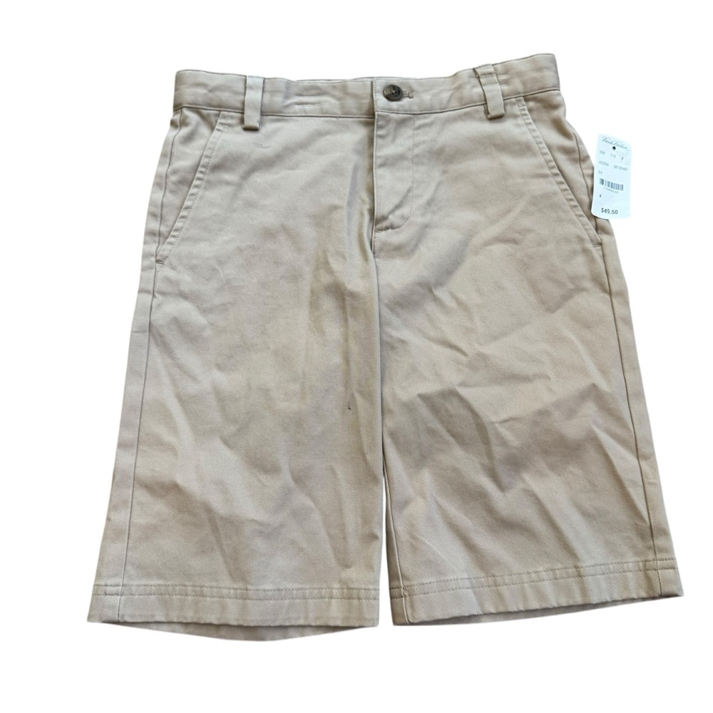 Brooks Brothers Boys size 8 red fleece chino shorts NWT Beige READ